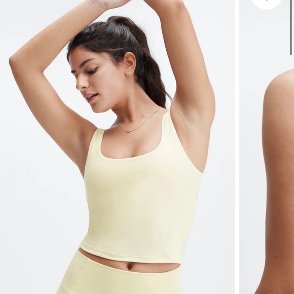 NWT Fabletics Oasis Twist Built In Bra Tank in “buttermilk” size XL - Picture 1 of 5